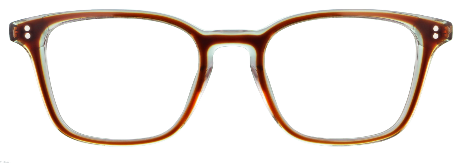 Das Bild zeigt die Eyebar Brille Mailand in braun von vorne.